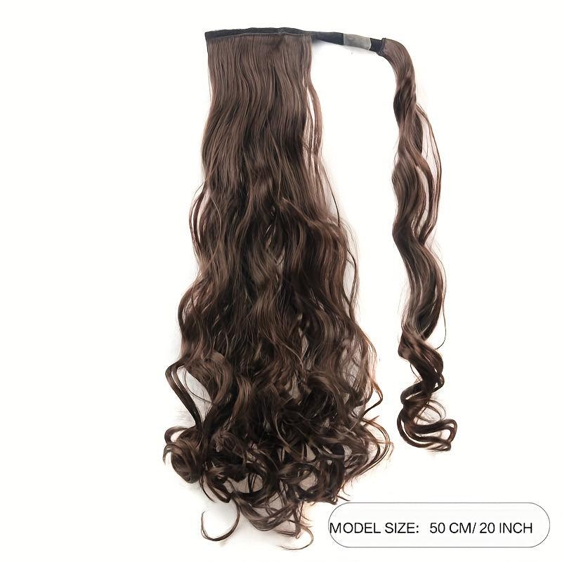 50 8 Cm Curly Clip In Ponytail Hair Extensions Synthetic Long Wave Hairpieces