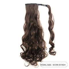 50 8 Cm Curly Clip In Ponytail Hair Extensions Synthetic Long Wave Hairpieces