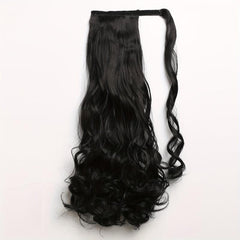 50 8 Cm Curly Clip In Ponytail Hair Extensions Synthetic Long Wave Hairpieces