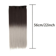 Ombre Straight Long Thick One Piece Hair Extension Clip In Extensions