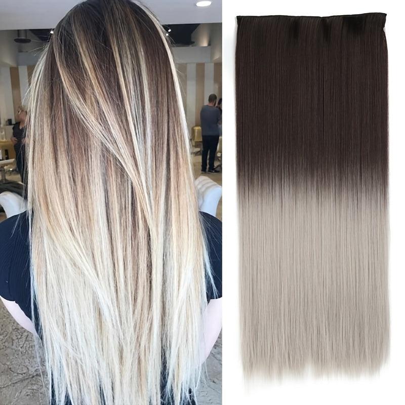 Ombre Straight Long Thick One Piece Hair Extension Clip In Extensions
