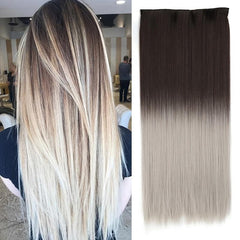 Ombre Straight Long Thick One Piece Hair Extension Clip In Extensions