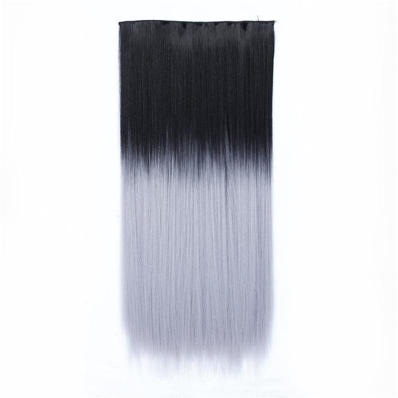 Ombre Straight Long Thick One Piece Hair Extension Clip In Extensions