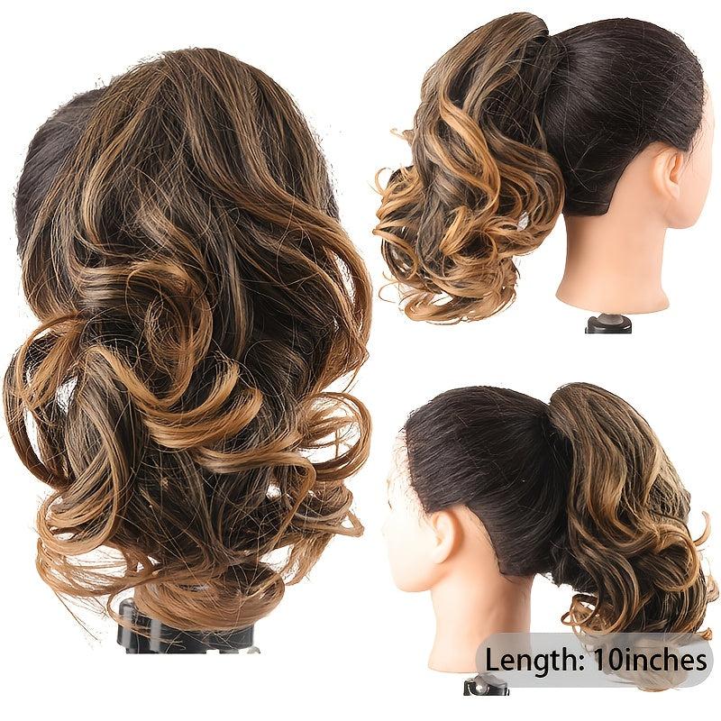 4 Cm Short Wavy Ponytail Extension Claw Clip In Hair Extensions