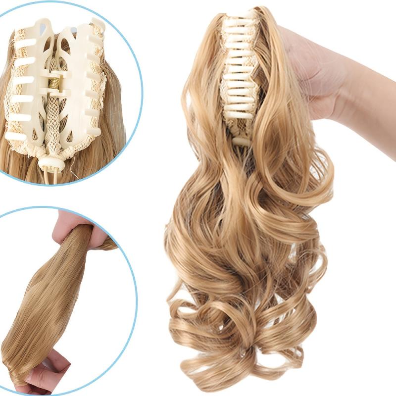 4 Cm Short Wavy Ponytail Extension Claw Clip In Hair Extensions