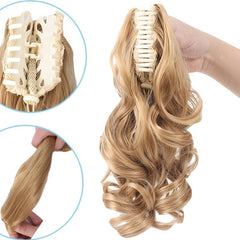 4 Cm Short Wavy Ponytail Extension Claw Clip In Hair Extensions