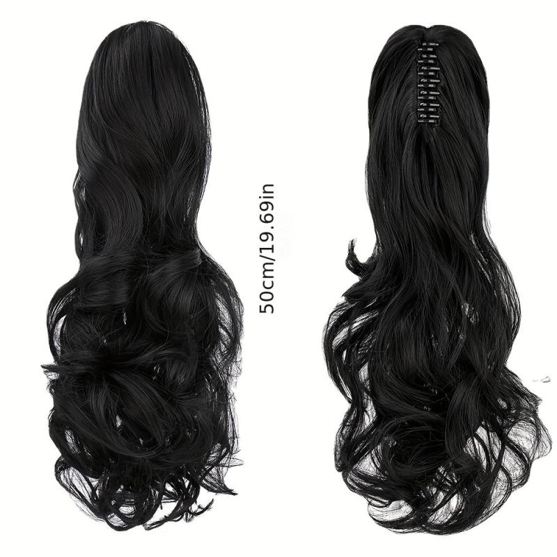 Long Curly Wavy Ponytail Extensions Synthetic Clip In Hair Extensions
