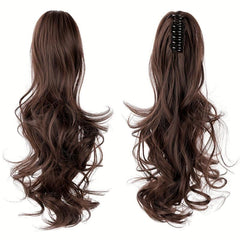 Long Curly Wavy Ponytail Extensions Synthetic Clip In Hair Extensions