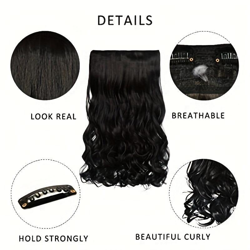 Two Tone Long Thick Hair Extensions 55 88 Cm Long Wavy Curly Hair Extensions