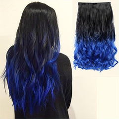 Two Tone Long Thick Hair Extensions 55 88 Cm Long Wavy Curly Hair Extensions