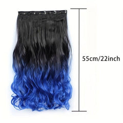 Two Tone Long Thick Hair Extensions 55 88 Cm Long Wavy Curly Hair Extensions
