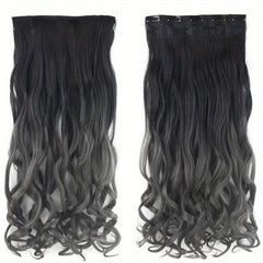 Two Tone Long Thick Hair Extensions 55 88 Cm Long Wavy Curly Hair Extensions