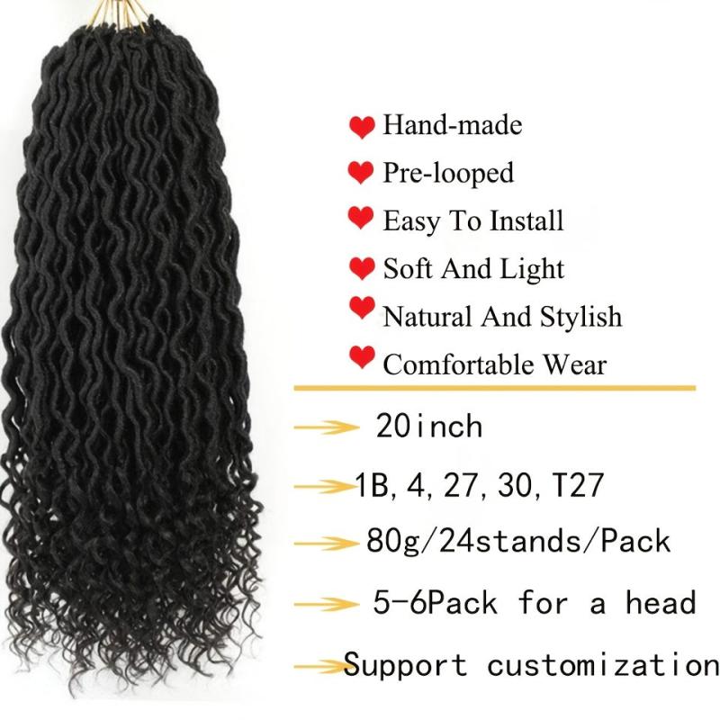 Stylish Goddess Locs Crochet Hair Extensions with Curly Ends