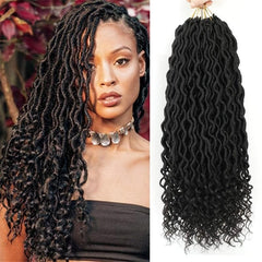 Stylish Goddess Locs Crochet Hair Extensions with Curly Ends