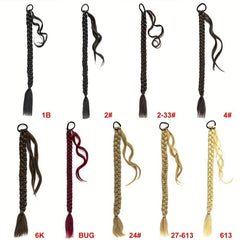 76 2cm Braided Ponytail Hair Extensions Synthetic Fiber DIY for Women Girls