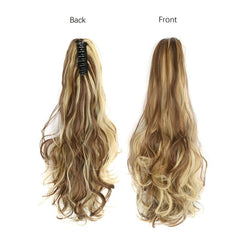 Synthetic Claw Ponytail Extension Curly Wavy Straight Clip In Hairpiece