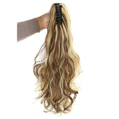 Synthetic Claw Ponytail Extension Curly Wavy Straight Clip In Hairpiece