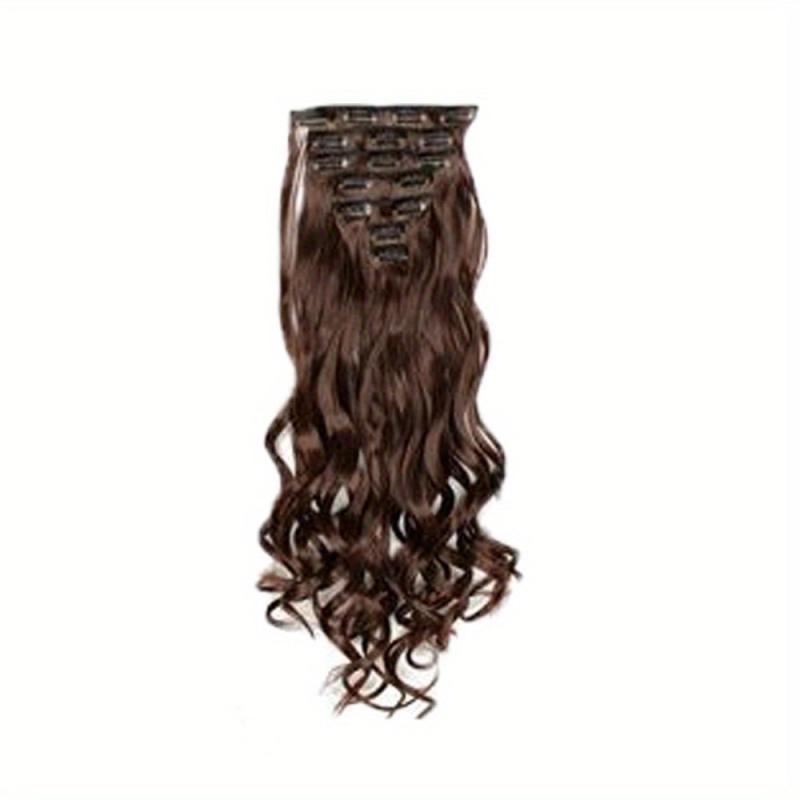 7pcs Clip In Curly Wavy Hair Extensions 55-88 cm