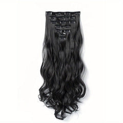 7pcs Clip In Curly Wavy Hair Extensions 55-88 cm