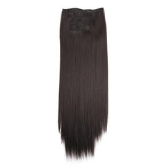 6pcs Straight Hair Extensions with 16 Clips - Natural Look for Daily Wear
