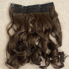 8 Cm Curly Wavy Hair Extensions 5 Clips Synthetic Invisible Hair Extensions