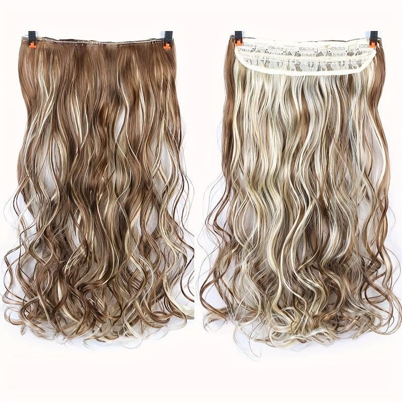 8 Cm Curly Wavy Hair Extensions 5 Clips Synthetic Invisible Hair Extensions