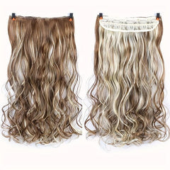 8 Cm Curly Wavy Hair Extensions 5 Clips Synthetic Invisible Hair Extensions