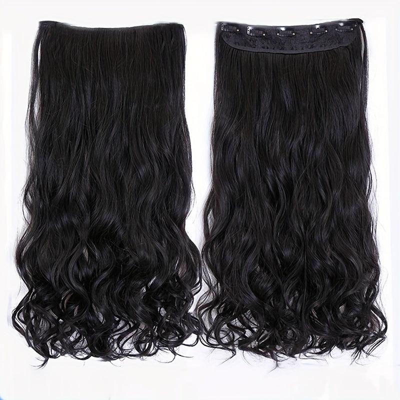 8 Cm Curly Wavy Hair Extensions 5 Clips Synthetic Invisible Hair Extensions