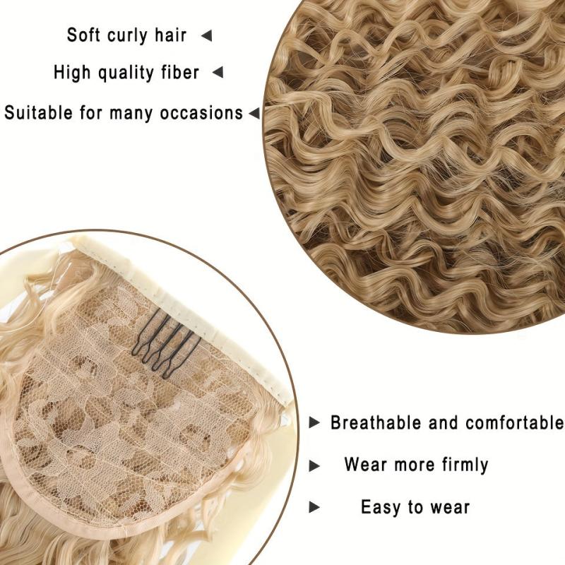 Curly Wave Clip In Ponytail Extension Synthetic Hairpieces
