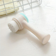 Double Side Facial Brush Soft Bristles Skin Care Silicone Face Brush