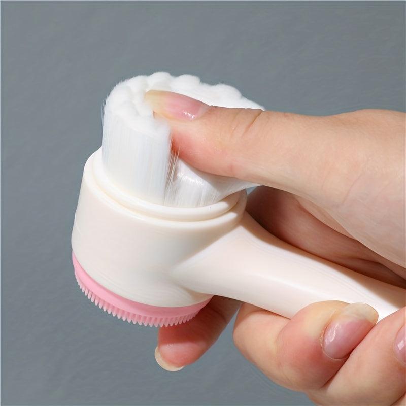 Double Side Facial Brush Soft Bristles Skin Care Silicone Face Brush