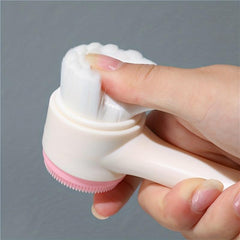 Double Side Facial Brush Soft Bristles Skin Care Silicone Face Brush