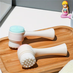 Double Side Facial Brush Soft Bristles Skin Care Silicone Face Brush