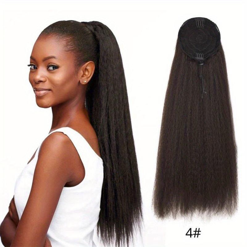 55 88 Cm Drawstring Ponytail Hair Extension Clip Synthetic Afro Kinky Straight