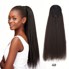 55 88 Cm Drawstring Ponytail Hair Extension Clip Synthetic Afro Kinky Straight