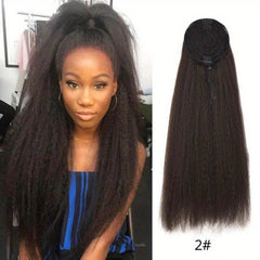 55 88 Cm Drawstring Ponytail Hair Extension Clip Synthetic Afro Kinky Straight