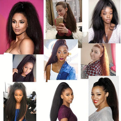 55 88 Cm Drawstring Ponytail Hair Extension Clip Synthetic Afro Kinky Straight