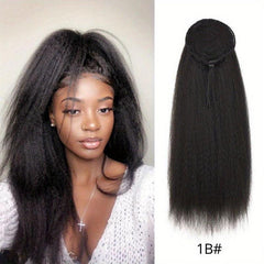 55 88 Cm Drawstring Ponytail Hair Extension Clip Synthetic Afro Kinky Straight