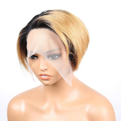 Short Pixie Cut Bob Wigs Brazilian Human Hair Side Part Pixie Wig