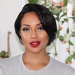Short Pixie Cut Bob Wigs Brazilian Human Hair Side Part Pixie Wig