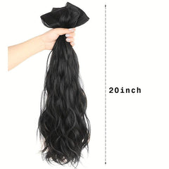 Long Curly Clip In Hair Extensions Wave Hairpiece