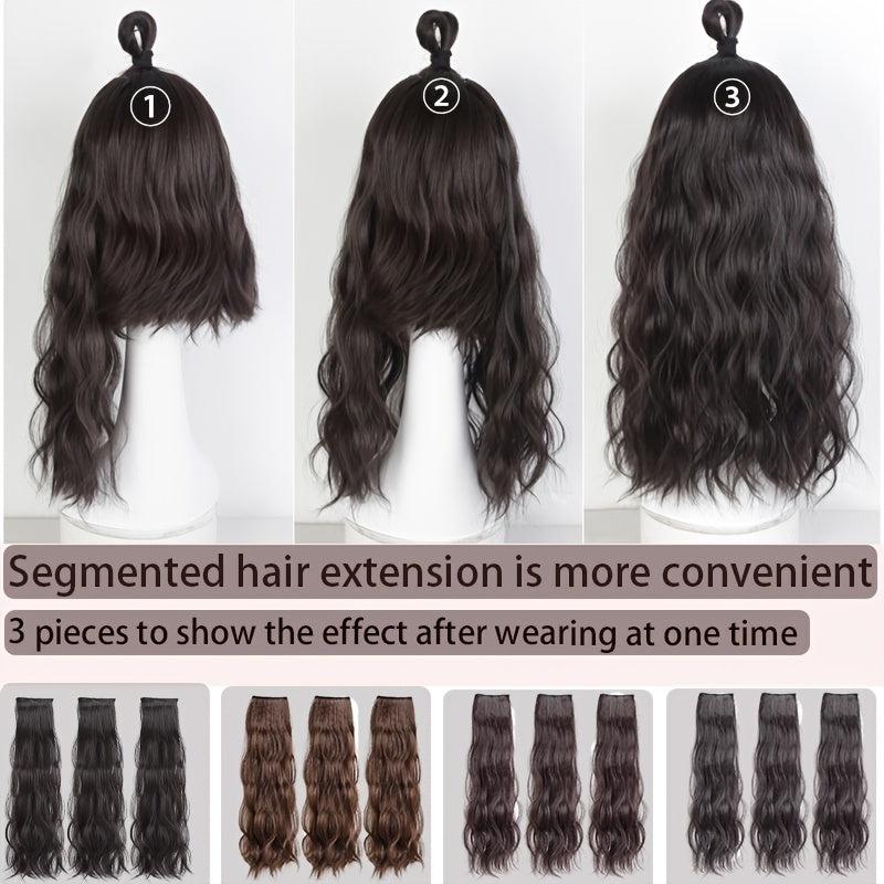 Long Curly Clip In Hair Extensions Wave Hairpiece