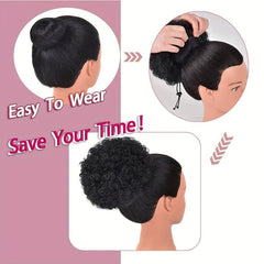 Short Kinky Curly Afro Ponytail Drawstring