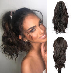 Wavy Claw Ponytail Extension Short Claw Clip Hair Extension for Women