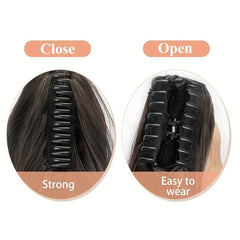 Wavy Claw Ponytail Extension Short Claw Clip Hair Extension for Women