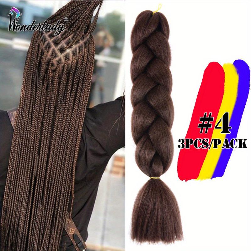 3 Packs Jumbo Long Braiding Hair Extensions 60 96 Cm Synthetic Crochet Braids