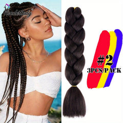 3 Packs Jumbo Long Braiding Hair Extensions 60 96 Cm Synthetic Crochet Braids