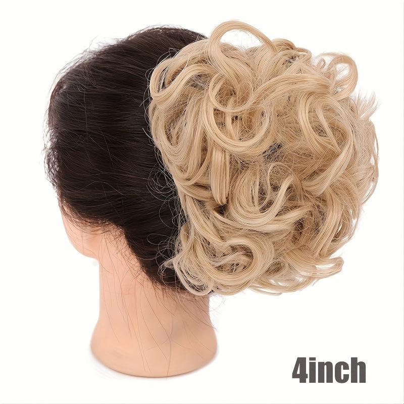 Curly Bun Extension Combs Synthetic Hair Bun for Women Updo Hairpiece