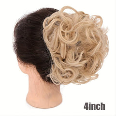 Curly Bun Extension Combs Synthetic Hair Bun for Women Updo Hairpiece