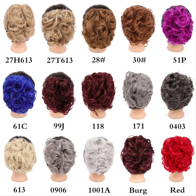 Curly Bun Extension Combs Synthetic Hair Bun for Women Updo Hairpiece